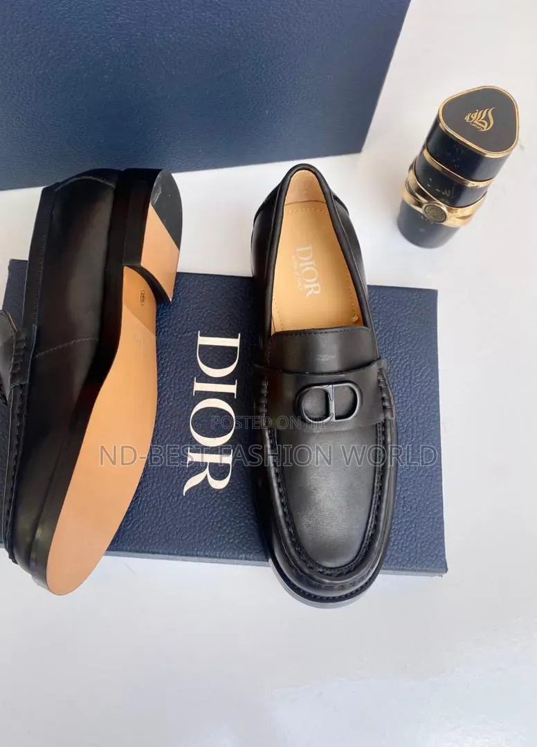 Blue Dior Leather Shoe