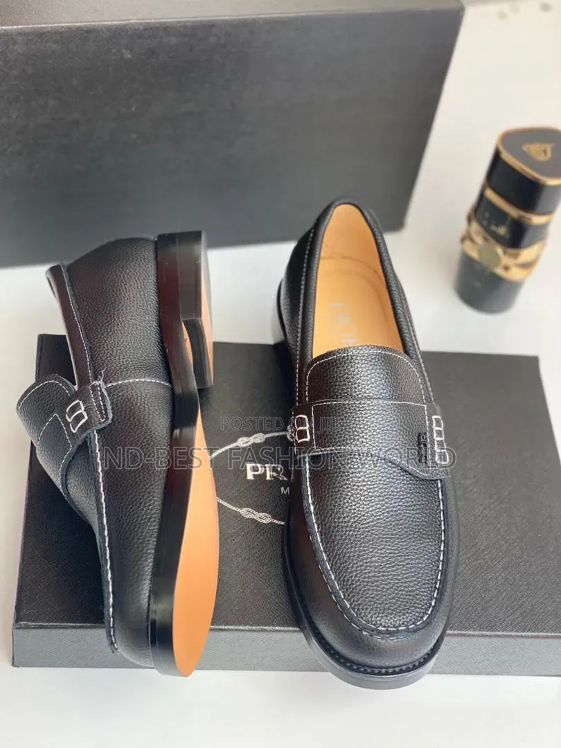 Prada Leather Flat Shoes