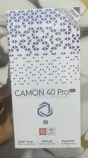New Tecno Camon 40 Pro 4G 256 GB Black