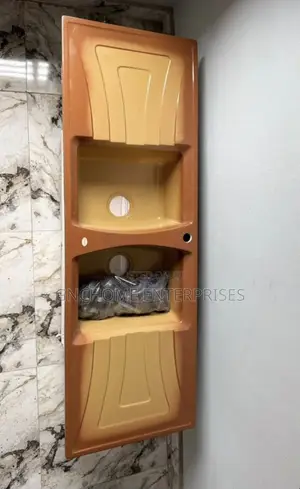 Acrylic Sink Double Bolw Double Tray (Chocolate)