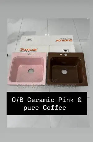 Pink/Brown Single Sink Acrylic 50/50cm