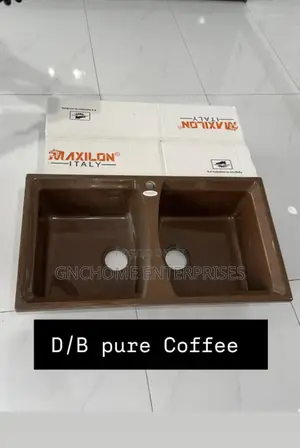 Pure Coffee Acrylic Sink Double Bolw 86/50cm