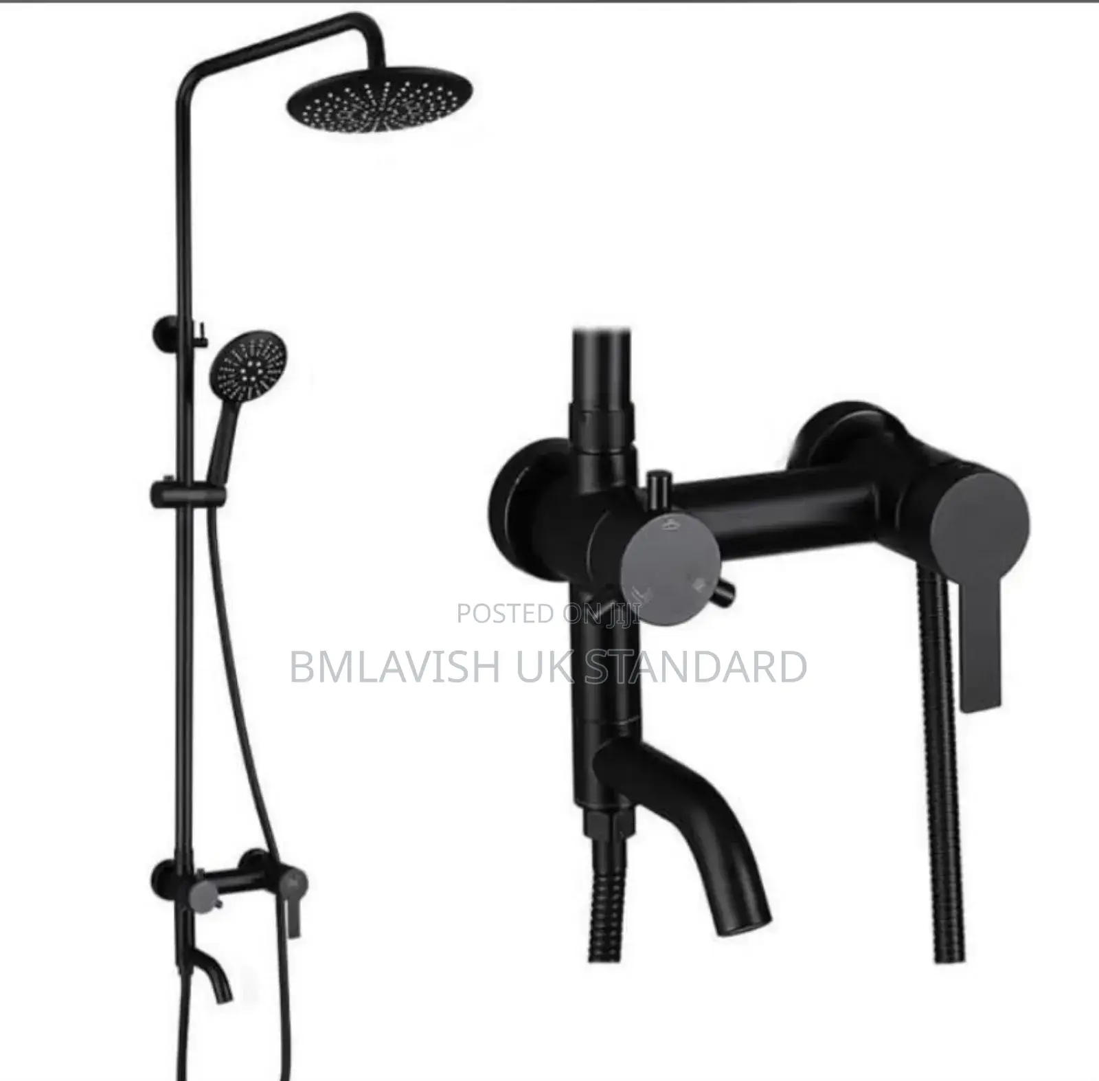 Black Standing Shower