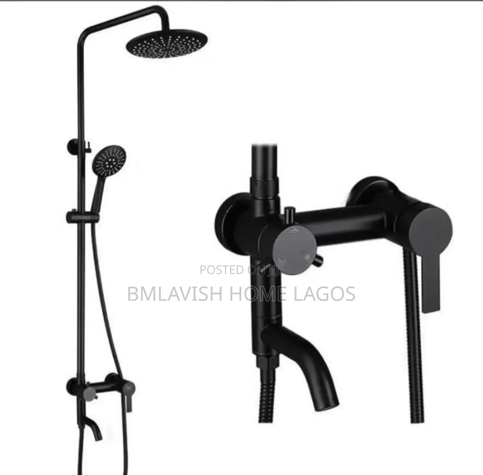 Black Standing Shower