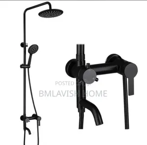 Black Standing Shower