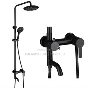 Black Standing Shower