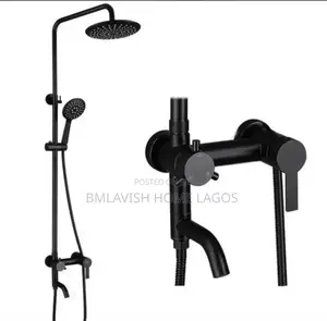 Black Standing Shower