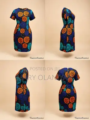Mini Ankara Sculpted Gown