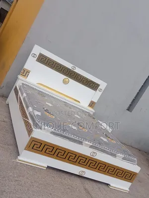 Brand New 6 by 6 Versace Design Bedframe With Mattress and Drawer