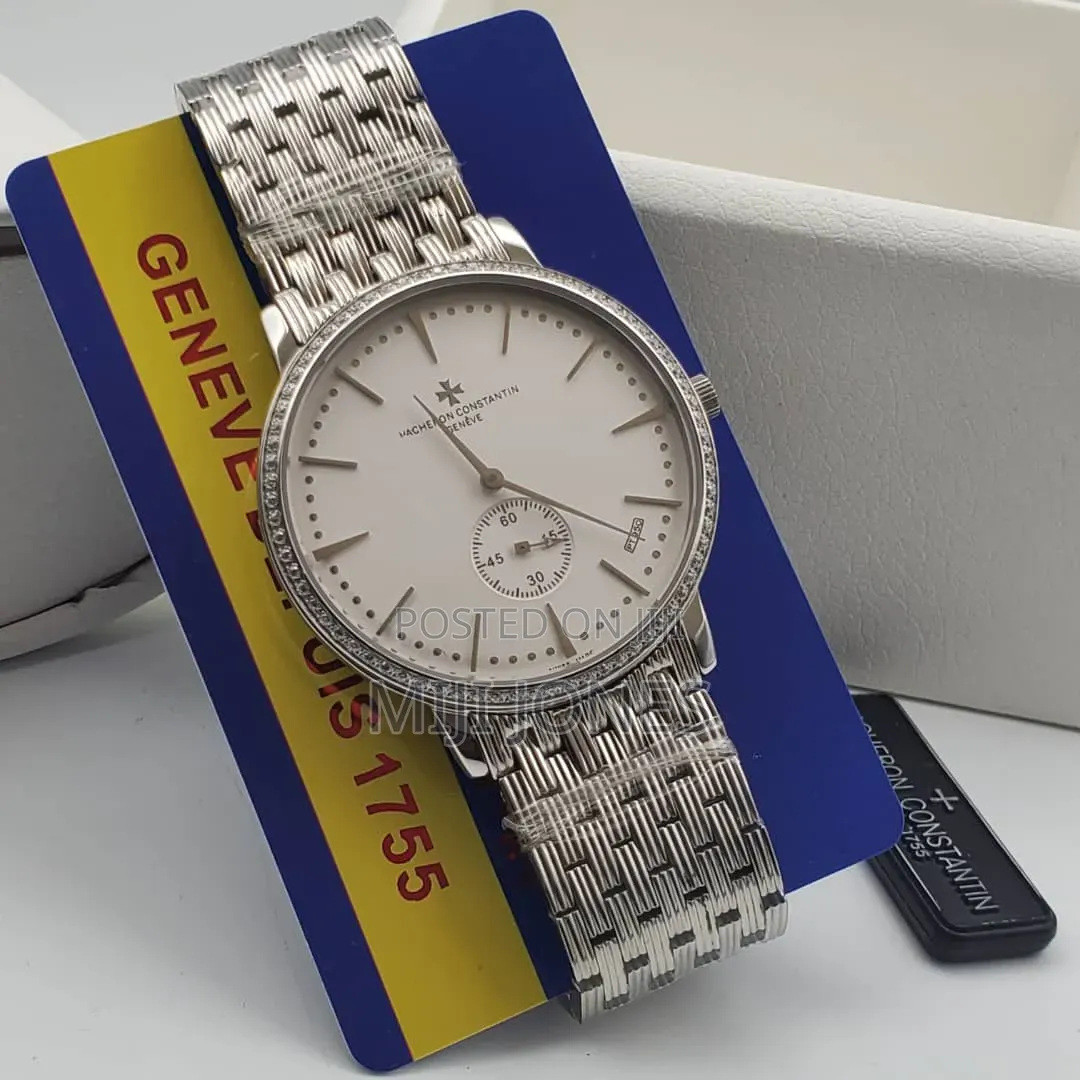 Men’S Luxury Silver Chain Strap Analog Watch | High-Grade | Quartz