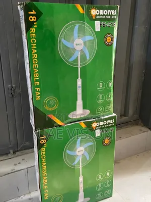 18inches Solar Rechargeable Fan Cwolves High Quality