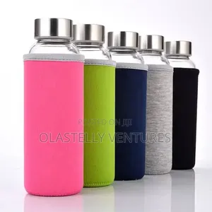 550ml Borosilicate Glass Bottle(With Colourful Pouch)
 Ve