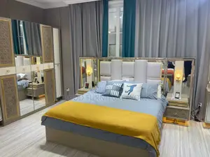 Imported 6by7 Turkey Contemporary Bed With Dressing Mirror