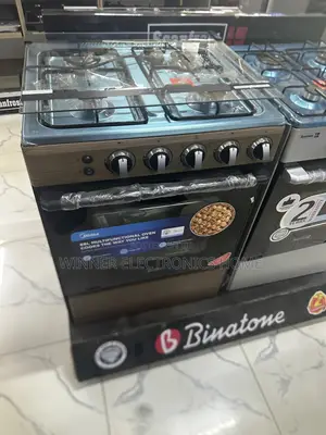 Midea 60 by 60 Standing 4 Burner Gas Cooker With Warranty
