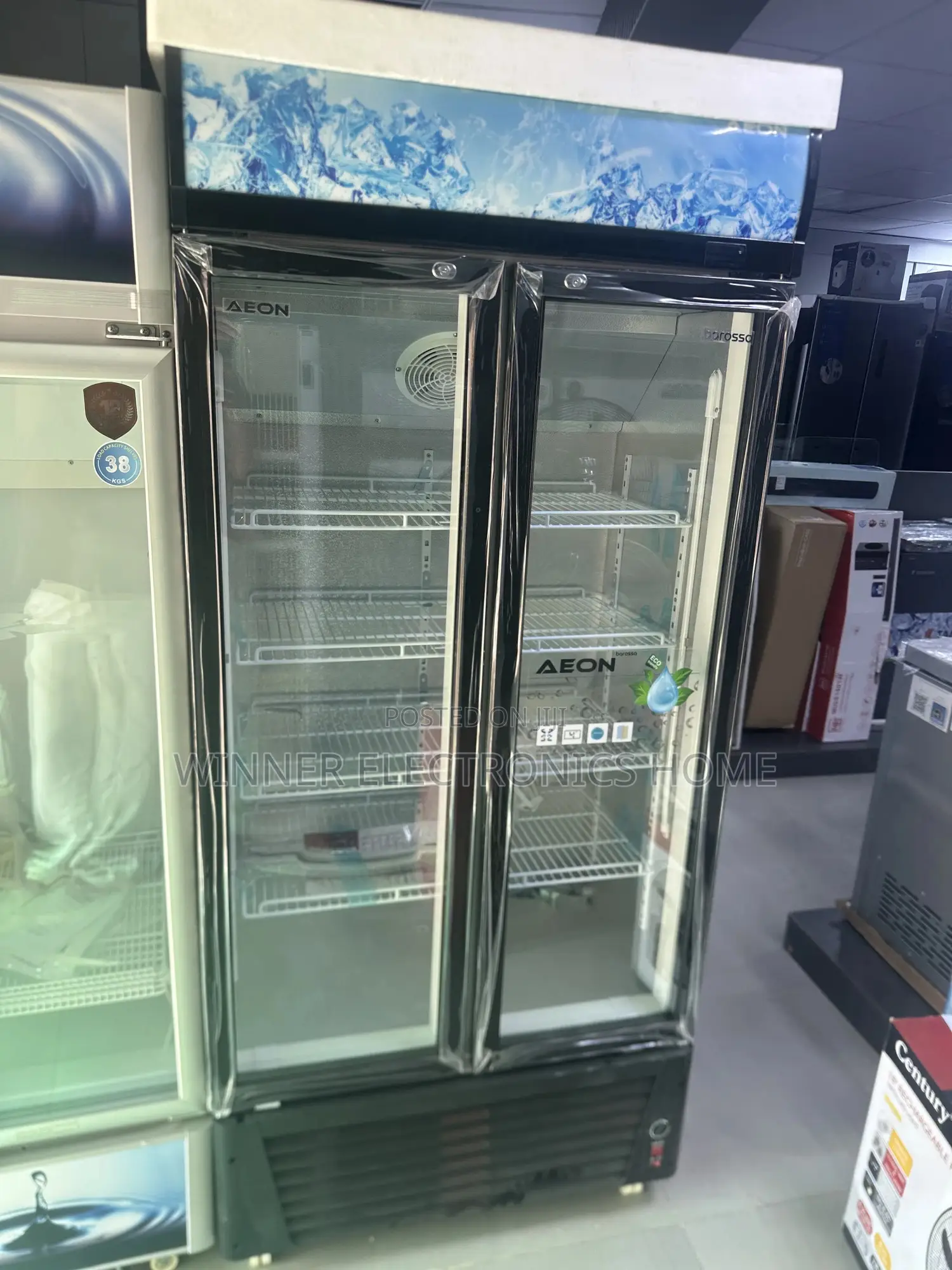 Aeon Side by Side Showcase Fridge 520 Liters