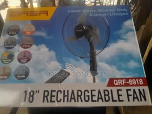 Qasa 18” Lithium Rechargeable Fan – Powerful, Long Lasting