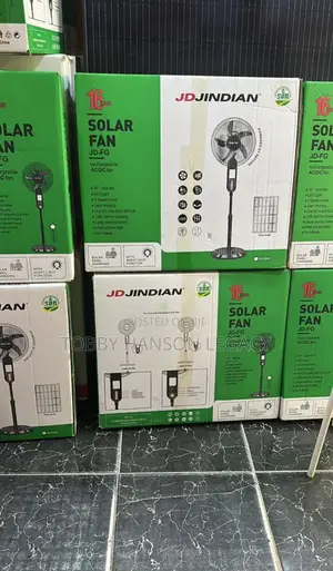 Jd Jindian 16-Inch Solar Rechargeable Standing Fan