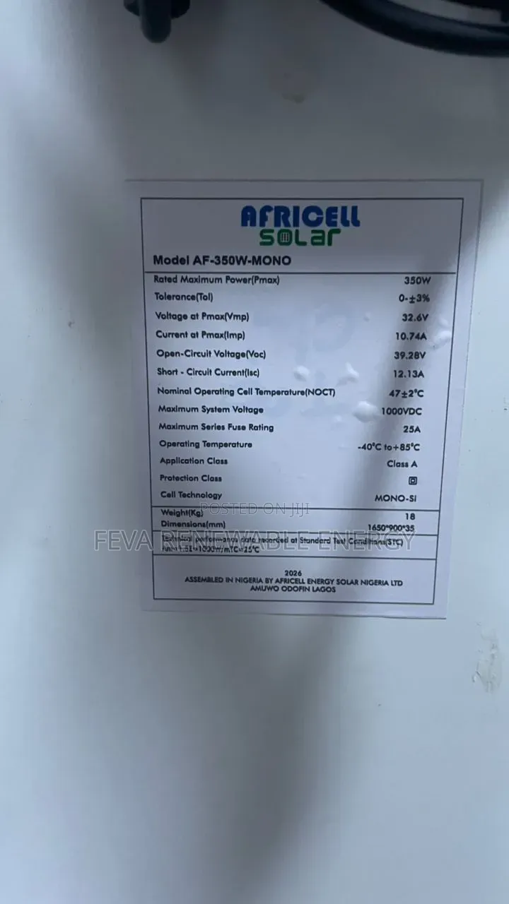 Africell 350w Mono Panels
