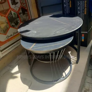 Mable Center Table Black N White Colors