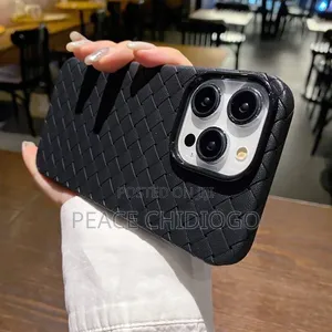 Luxury Woven Pattern Phone Case for iPhone 16 Pro Max