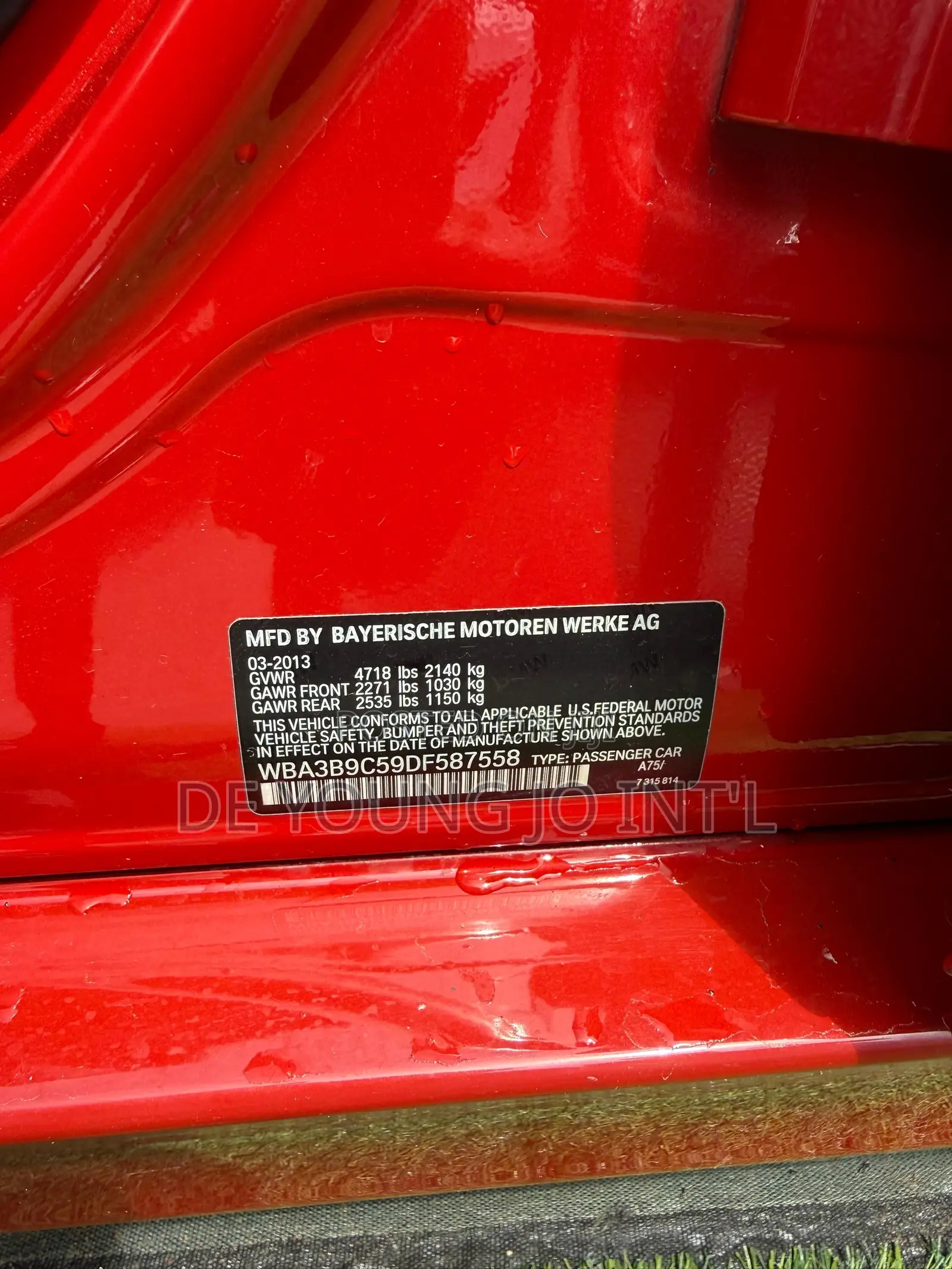 BMW 335i 2014 Red