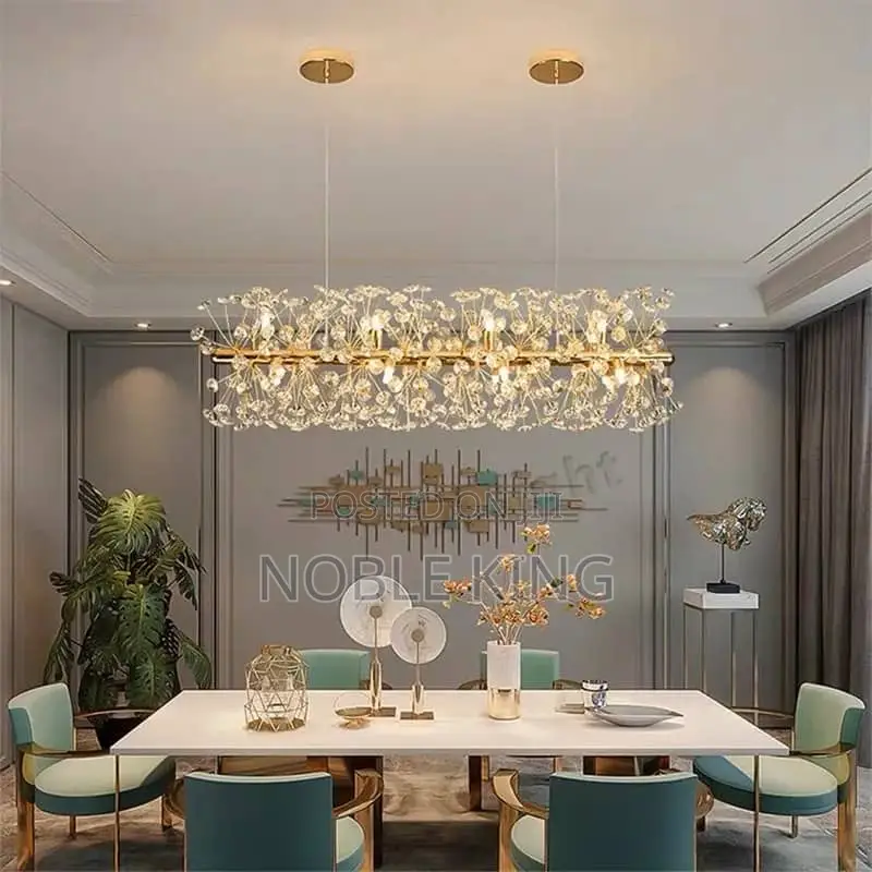 Designer Dandelion Crystal Pendant Chandeliers for Living Room Kitchen