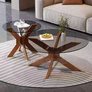 Thick Glass Twin Centre Table