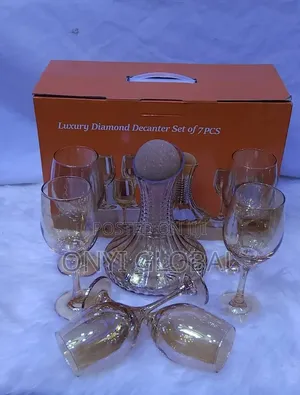 Glass Cup With Decanter