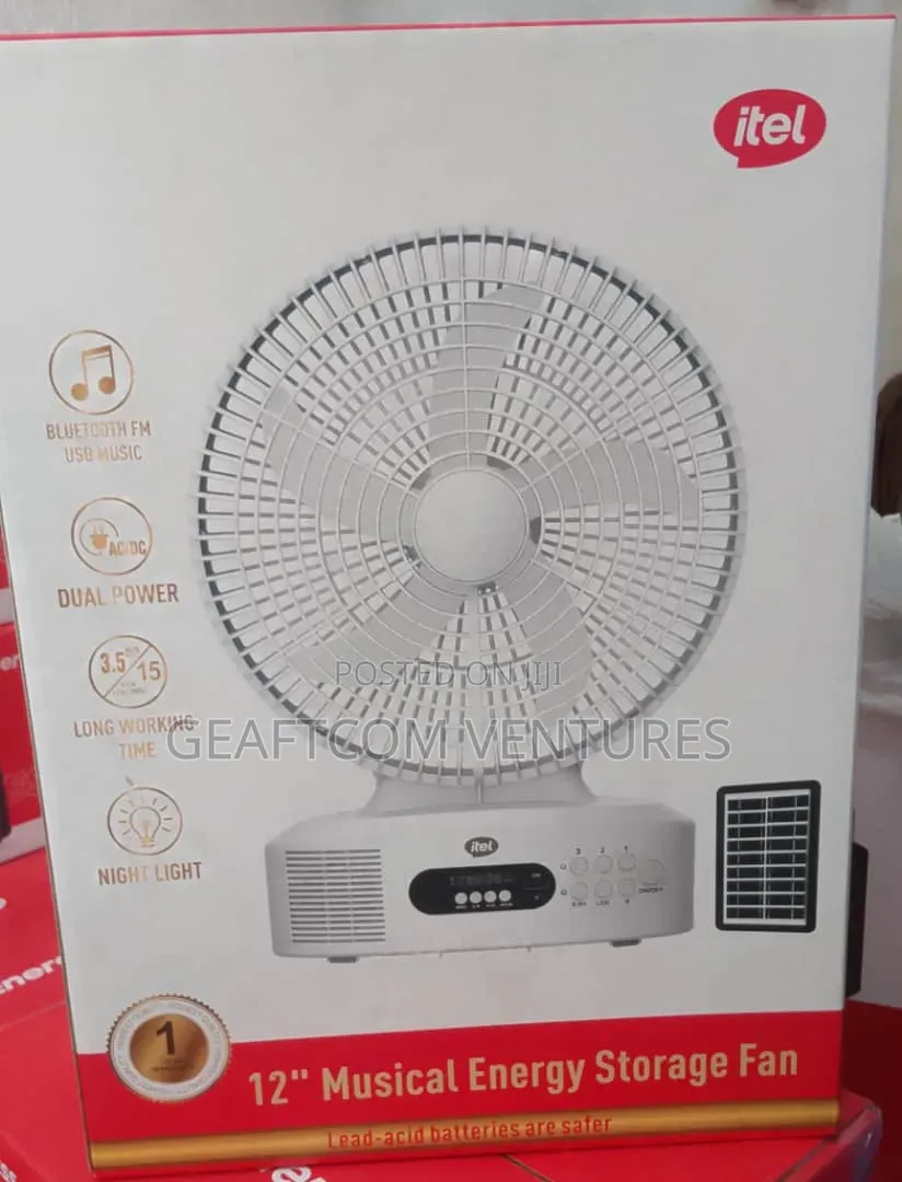 Itel Solar Power Table Fan