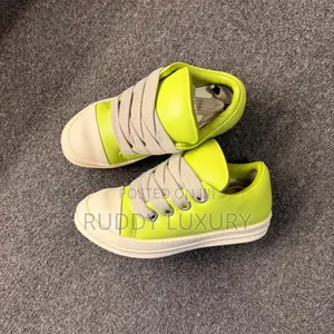 Rick Owen’S Jumbo Laced Low "Green Milk”/Buy One Get a Free Sock