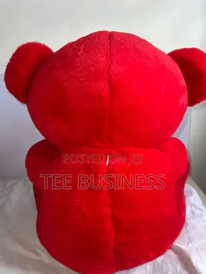 Red Medium-Sized Teddy Bear With Heart