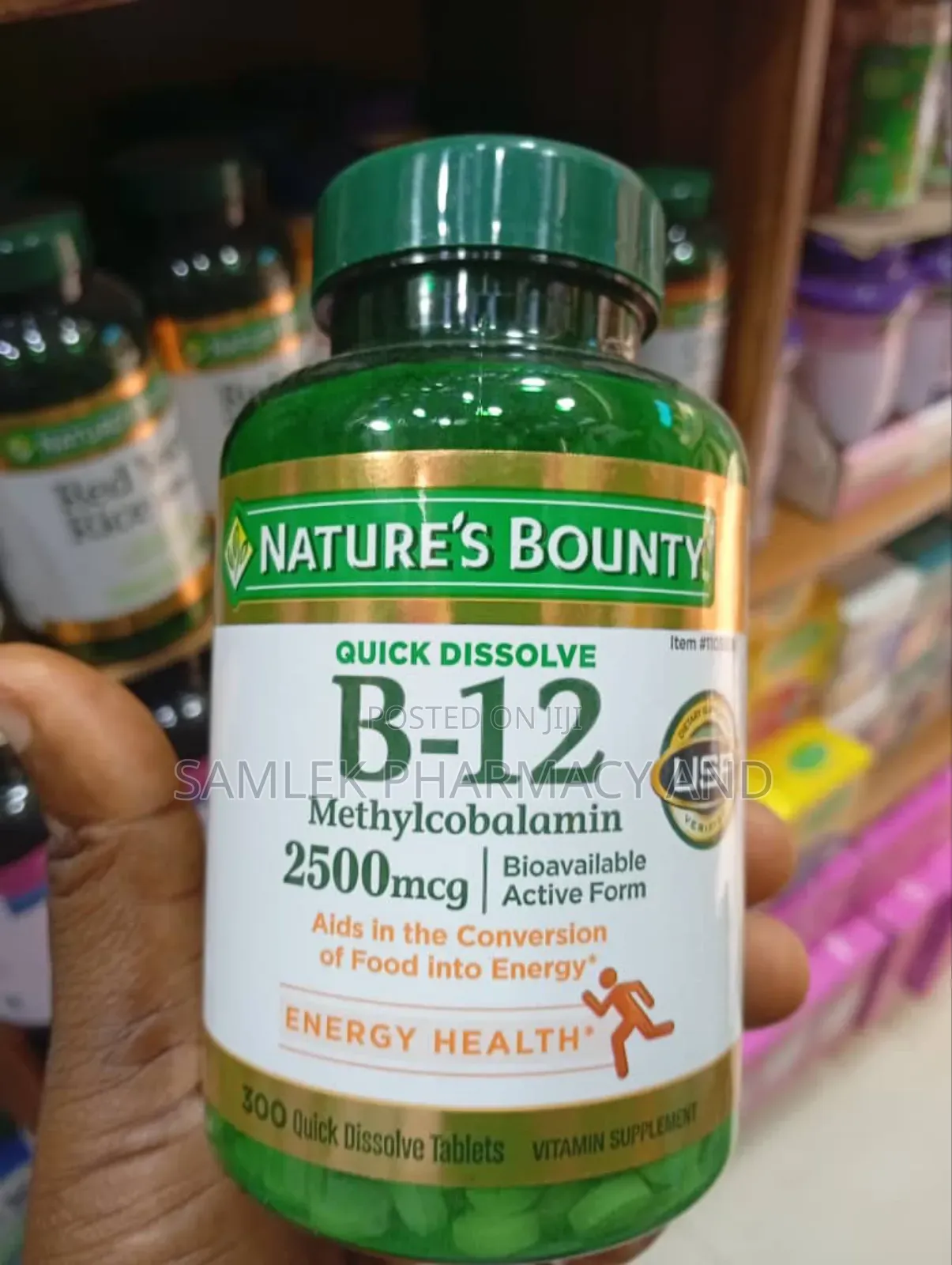 Nature's Bounty Vitamin B-12 (Methylcobalamin)2500mcg, 300 Counts
