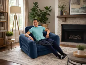 Intex 2-in-1 Inflatable Single Sofa Bed Chair With Electric Pump