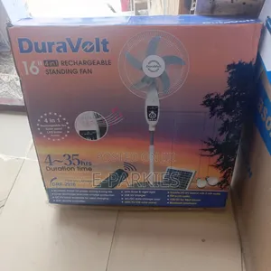 Duravolt Rechargeable Solar Fan With Sola