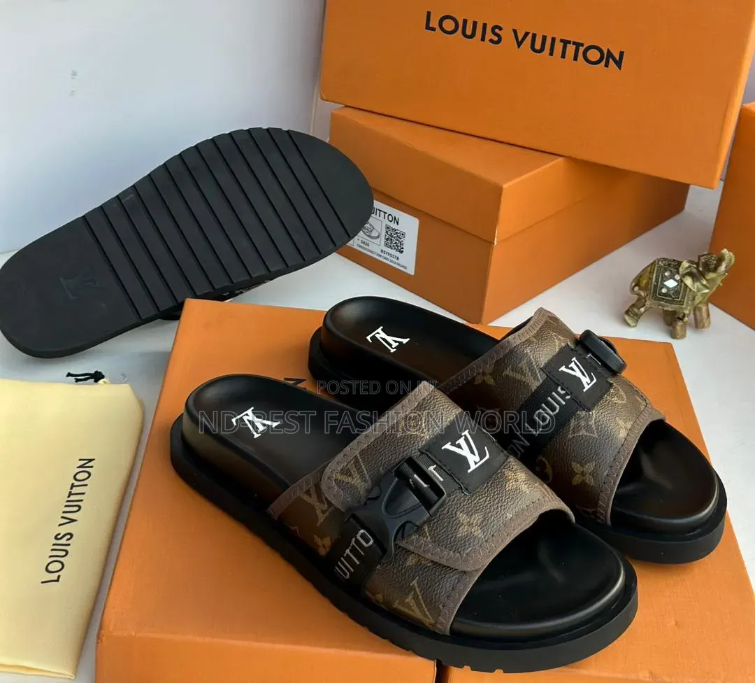 Quality Louis Vuitton Leather Slippers
