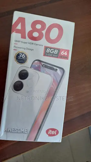New Itel A80 128 GB Black