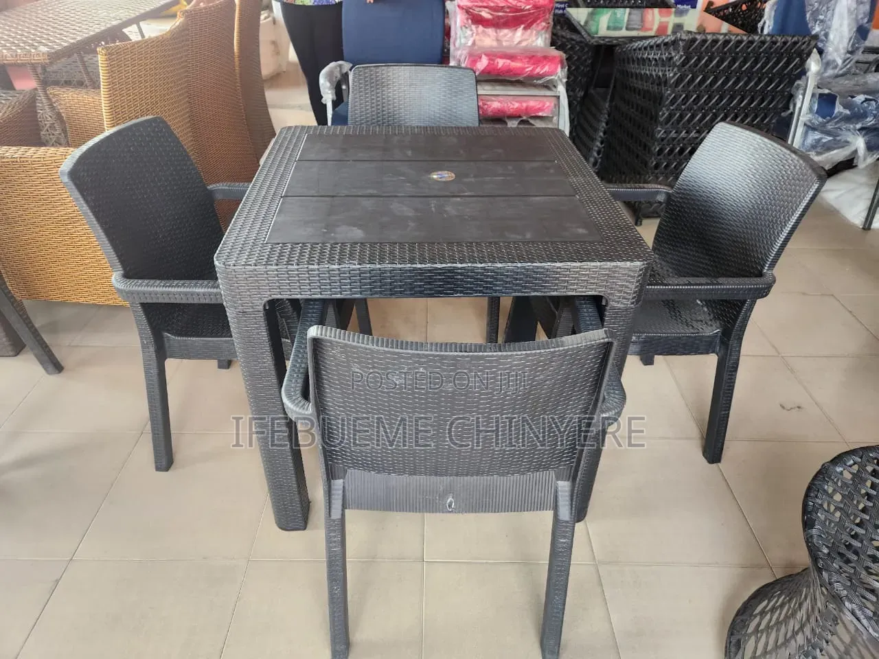 Plastic Chairs and Table