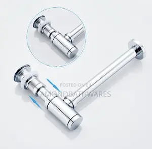 Chrome Round Bottle Trap With Pop Up Waist