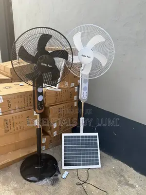 16 Inch Multi-Function Solar Panel Rechargeable Standing Fan
