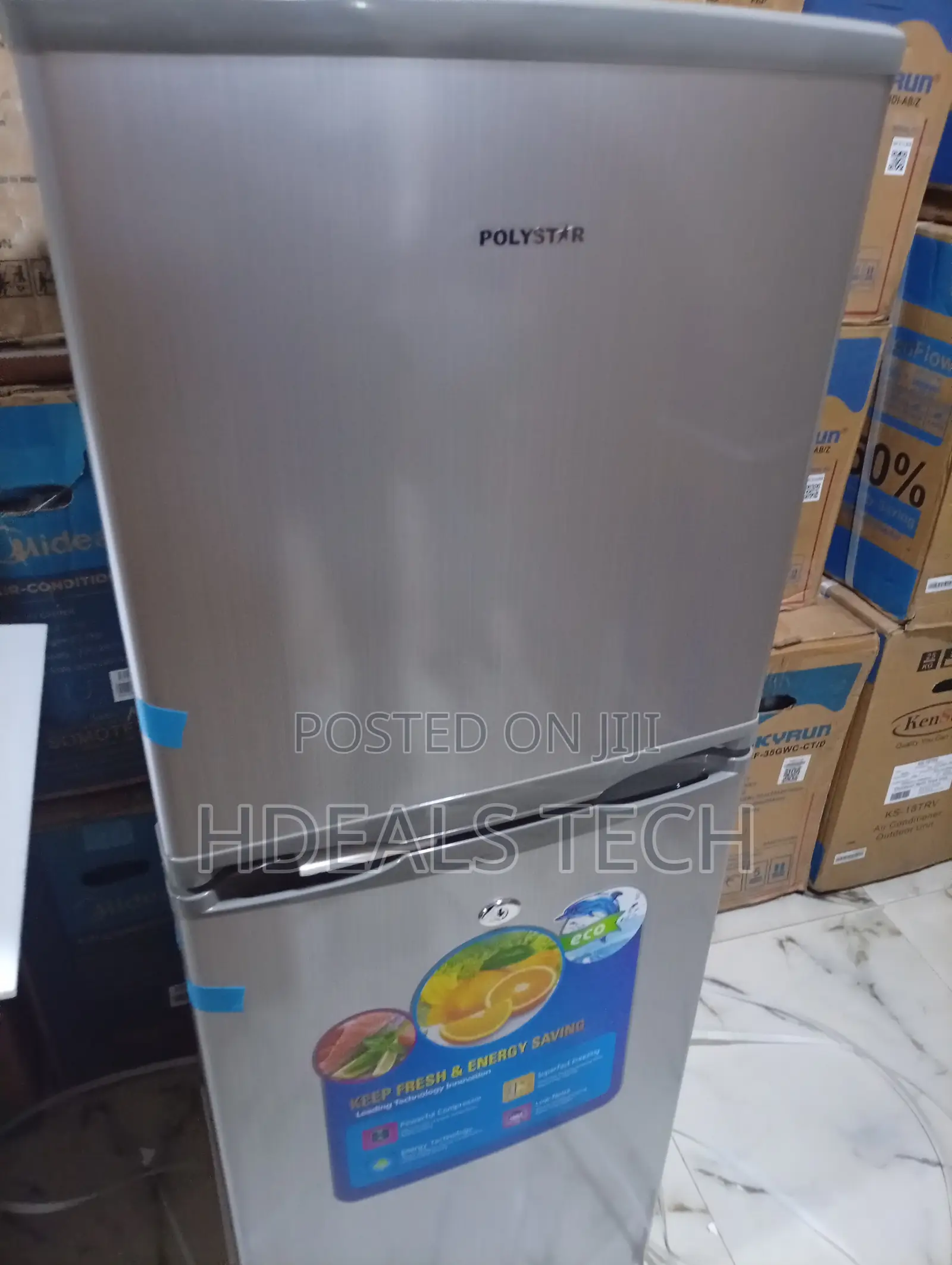 Fast Freezing Polystar 250l Double Door Fridge