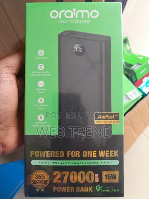 Brand New Oraimo 27,000mah Traveler 3 Byte Powerbank - Opb-P271d