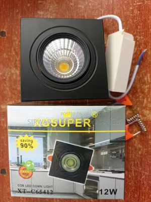 Single Square Pop Spot Light Black Body Warm White