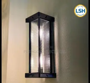 Ribbed Glass Box Wall Light