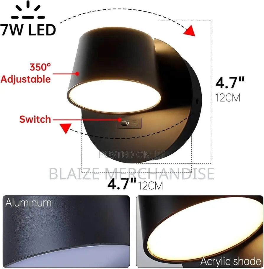 Modern Wall Switch Bedside Reading Wall Lamp