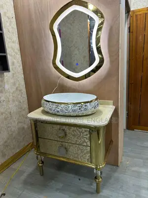 Gold Cabinet Basin