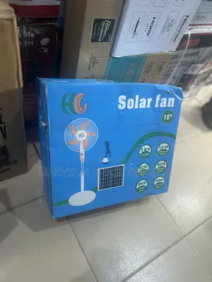 Brand New Hc Solar Rechargeable Standing Fan With Full Panel and Bob