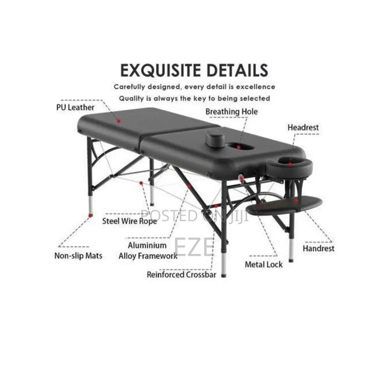 High Quality Professional Foldable And Adjustable Massage Bed