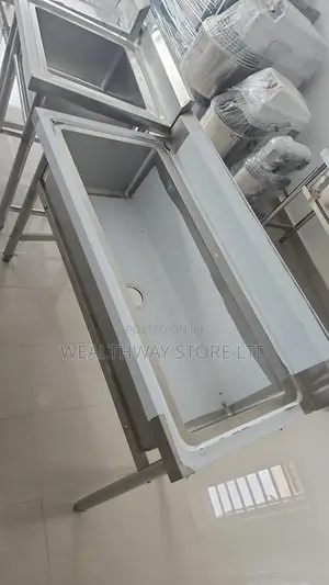Commercial Double Bowl Stainless Steel Sink With Stand (Heavy Duty)