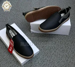 Minimalist Black Slip-on Shoes