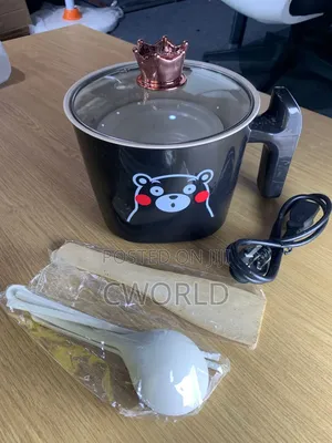 Kumamon Black Mini Electric Cooking Pot With Utensil Set